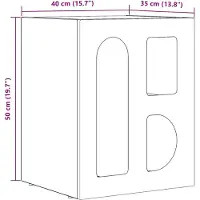vidaXL Nachtkastje ELST Beton Grijs 40 x 35 x 50 cm Bewerkt hout