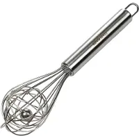 KINGHOFF Garde met Bal - 21 cm Snelklopper - Roestvrijstalen Sausgarde voor Eiwit, Slagroom en Beslag - Garde - Keukengereedschap