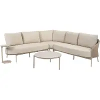 4SO Florence hoek loungeset 5 delig latte rope
