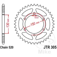 JT Sprockets 520 Jtr305.46 Achtertandwiel