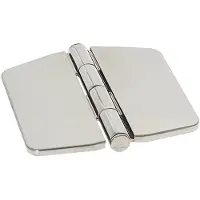 Marine Town Stainless Steel Semi Recessed Bolt Cover Hinge 74x75 Mm Zilver