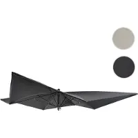 Mendler Vervangingsstof voor luxe parasol HWC-A37, parasolhoes, vervangingshoes, 3x3 meter (diameter 4,24 meter), polyester, antracietkleurig