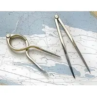 Topomarine Stainless Steel Straight Compass Beige 200 mm
