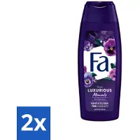 Fa 2 x - Luxurious Moments - Douchecrème - Roze Viooltjes - 250 ml - Douchecrème - Roze Viooltjes - Luxe Douche - Huidverzorging - Verfrissende Douche