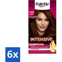 Schwarzkopf 6 x Palette Intensive Oil-Care Color Haarkleuring 650 Kastanje Middenbruin - Haarverf - Kastanjebruin - Haarkleur - Glans - Arganolie