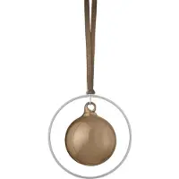 Blomus Kerstornament Kitai Ball Silver / Coffee (Set van 4)