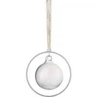 Blomus Kerstornament Kitai Ball Silver / Clear (Set van 4)