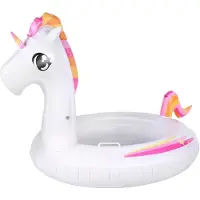 Eddy Toys Opblaas Eenhoorn – Opblaasdier Kinderen – Luchtbed Zwembad – Opblaasfiguur Eenhoorn – Met Handgrepen en Reparatiepatch – 107x71x79 cm