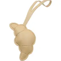 Trendy Sleutelhanger – Beige - PU Croissant Design – 9.5cm – Sleutelhanger voor Foodlovers