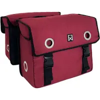 Willex Dubbele Fietstas - Canvas - Reflectie - 46 liter - Universele Bevestiging - Rood