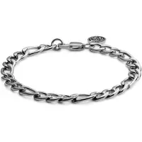 Lucleon Essentials | 8 mm Zilverkleurige Armband met Figaro Schakels