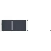 Vente-unique Halfopen schuifpoort in aluminium B421 x H180 cm antraciet - TOROMA