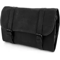 Lucleon Zwarte Grover Waxed Canvas Roltoilettas