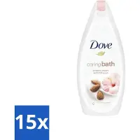 Dove – Badcrème – Caring Bath Almond – 450 ml - Bulkverpakking - 15 stuks