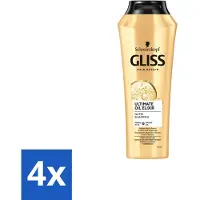 Gliss kur – Shampoo – Ultimate Oil Elixir – 250 ml - Voordeelverpakking - 4 stuks
