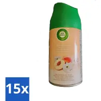 Air Wick 15 x - Luchtverfrisser Navulling - Witte Perzik - Automatische Spray - 250 ml - Luchtverfrisser - Geurverspreiding - Witte Perzik - Automatische Spray - Geurintensiteit