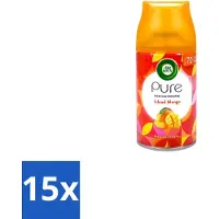 Air Wick – Luchtverfrisser Navulling – Island Mango – 250 ml - Bulkverpakking - 15 stuks