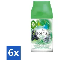 Air Wick 6 x - Life Scents - Luchtverfrisser Navulling - Boswateren - Automatische Spray - 250 ml - Boswateren - Natuurlijke Geur - Geurverspreiding - Automatische Spray - Frisse Geur