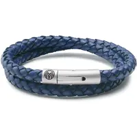 Lucleon Collins | 6 mm Marineblauwe Leren Wikkelarmband