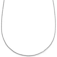 Lucleon Essentials | 2 mm Zilverkleurige Ketting met Gedraaide Schakels