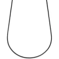 Lucleon Essentials | 3 mm Gunmetal Zwarte Ketting met Gebogen Venetiaanse Schakels