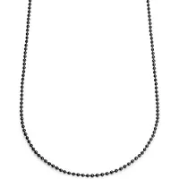 Lucleon Essentials | 3 mm Gunmetal Zwarte Ketting met Bolletjes Schakels