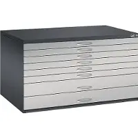 C+P Plankast van staal, voor formaten tot DIN A0, 8 laden