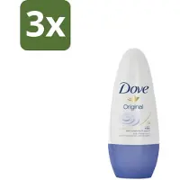 Dove – Deodorant Roller – Original – 50 ml - Bulkverpakking - 3 stuks