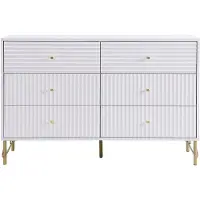 Vente-unique [NEW VERSION]Commode met 6 lades - Wit - LUREO