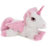 Habibi Super zachte magnetron knuffel met verwijderbare binnenzak van een witte eenhoorn van ca. 18 cm - Magnetron knuffel