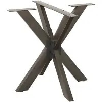 vidaXL Eettafelpoot spider vorm 85x85x(72-73) cm staal naturel