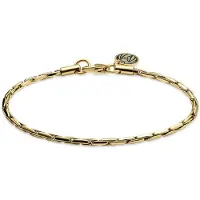 Lucleon Essentials | 3 mm Goudkleurige Armband met Rechthoekige Venetiaanse Schakels