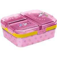 Stor Toy Story Lotso Kinderlunchbox – Broodtrommel met 4 vakken voor kinderen vanaf 4 jaar - Vaatwasserbestendig & BPA-vrij - Roze