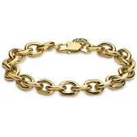 Lucleon Essentials | 10 mm Goudkleurige Armband met Kabelschakels