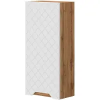 Vicco Lotta Badkamerkast – 20 x 72.6 cm Eiken/wit met tegelstructuur
