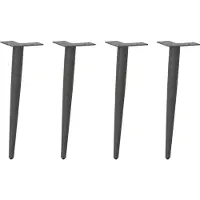 vidaXL Salontafelpoten conische vorm 4 st 42-43 cm staal antraciet