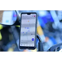 Oxford Telefoonhouder voor Scootmobiel of Rollator – Eenvoudige Spiegelbevestiging met Plakadapter