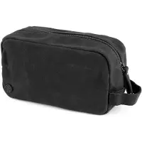 Lucleon - Heren - Zwart Canvas Toilettas