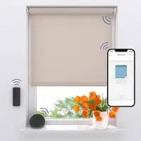 DTCH Elektrisch rolgordijn Lichtdoorlatend - Easy - Sand - 90 x 190 cm - Motionblinds CMD-02-P