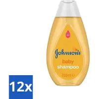 Johnsons 12 x Johnson's - Baby Shampoo - Zacht Voor De Ogen - 300 ml - Baby Shampoo - Baby Haar Verzorging - Zacht Voor De Ogen - No More Tears - Hypoallergeen