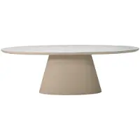 Giga Meubel Tuintafel Cleo Ovaal Beige 160cm
