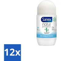 Sanex – Deo Roll-on – Bamboo Invisible Fresh – 50 ml - Voordeelverpakking - 12 stuks