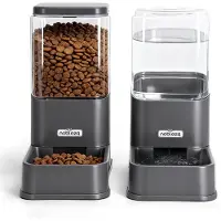 Nobleza 40DCM - Automatische Dierenvoederset - Set van 2 - Fontein kat - Dier Voeder - zwart
