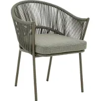Goossens Tuinstoel Levanzo - Buitenstof - groen - 65 x 81 x 61 cm