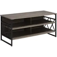 Beliani CARLISLE - TV-meubel - Donkere houtkleur - Spaanplaat