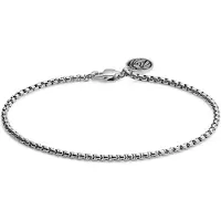 Lucleon Essentials | 2 mm Zilverkleurige Armband met Gebogen Venetiaanse Schakels