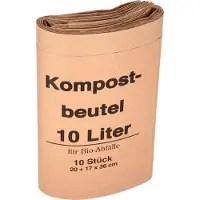 Deiss bio papieren zakken, 10 liter, soda gemengd papier, bruin, B 200+160 x H 360 mm, 300 stuks