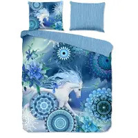 Hip Dekbedovertrek Flanel Lumi - blue 240x200/220cm