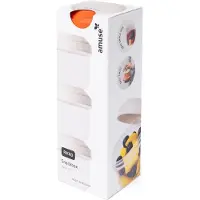 Amuse Rikko Poppy Snackbox set - 185ml - Set van 3 lekvrije Snackdoosjes - Transparante Bewaardoosjes - BPA-vrij Fruitbakje - Sluit gemakkelijk - Rood