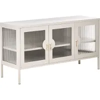Beliani GLEORA - Dressoir met 3 deuren - Lichtbeige - Staal